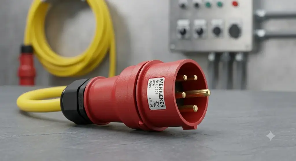 Mobile Industrial Plug IP44 400V 32A 3P+E+N (13303 FAMATEL BRAND)