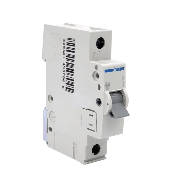 HAGER MCB 1P 10KA C 6A (N106)