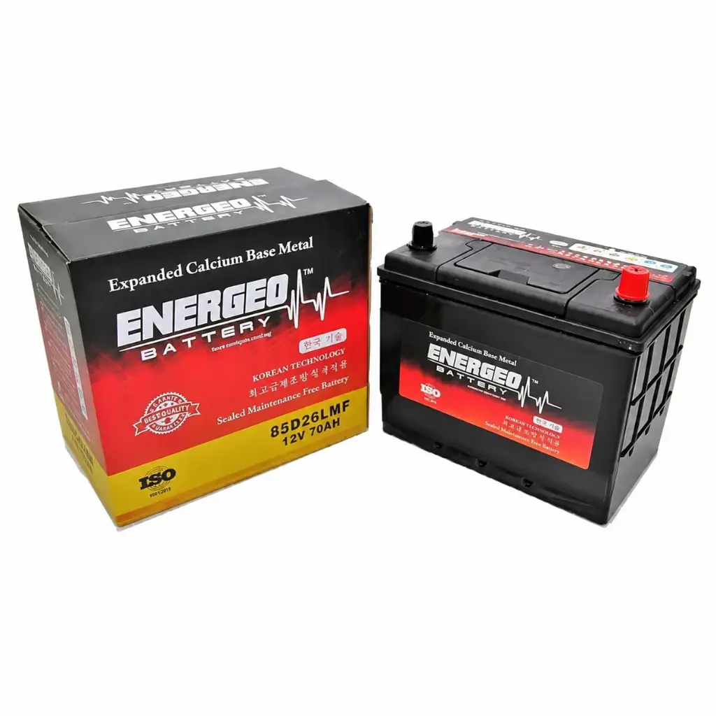 ENERGEO MF BATTERY 12V 70AH 85D26L CCA:560amp (L-10.23, W-6.61", H-7.87") (WITH STANDARD TERMINAL)