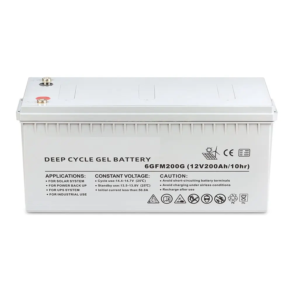 ENERGEO DEEP CYCLE GEL BATTERY 12V 200AH - MF-6GFM200G (L-20.55", W-9.41", H-8.50")