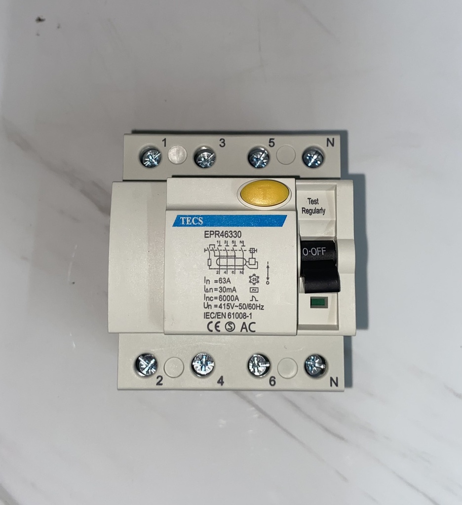 TERASAKI RCCB 4P 63A 30MA (TE-EPR4063030AC)