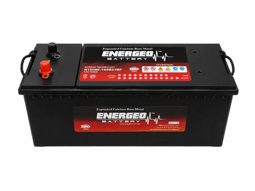 ENERGEO MF BATTERY 12V 150AH N150 160G51MF CCA:1000amp (L-19.80", W-8.50", H-8.18") (WITH STANDARD TERMINAL)