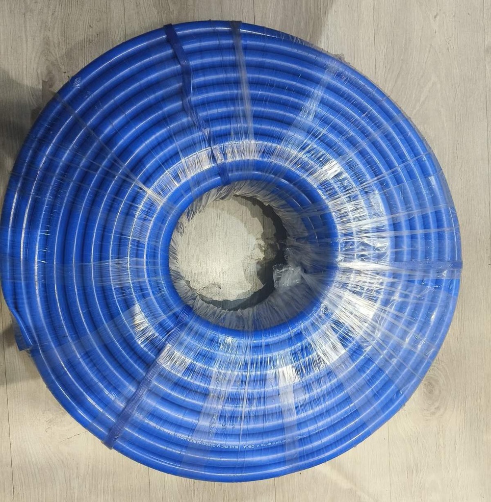 BLUE RUBBER HOSE WITH YELLOW STRIPE - KING RHINO - 5/8" x 100m