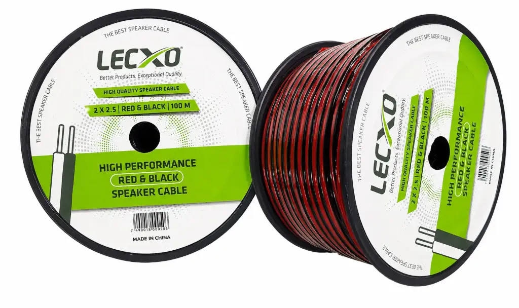 LECXO SPEAKER CABLE (RED&BLACK) 2 CORE - 1.5MM (100M)
