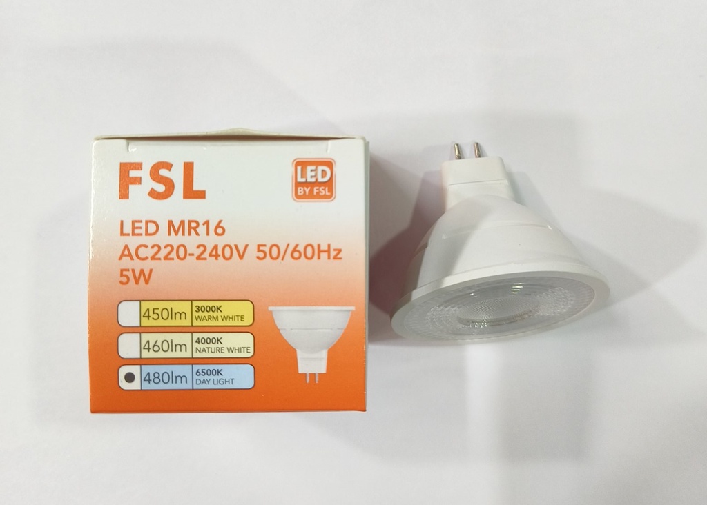 FSL LED COB MR16 5W WHITE 5CC 220V