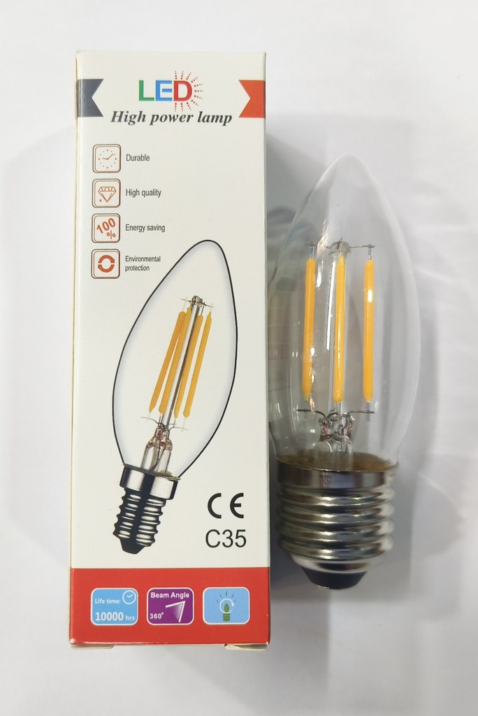 ROSY LED CANDLE FILAMENT 4W E27 WW 2700K