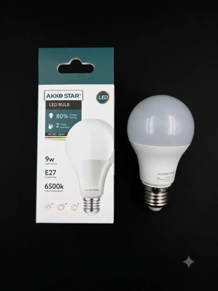 Akko Star AK86170 Led Bulb E27 9W 6500K (DAY LIGHT)
