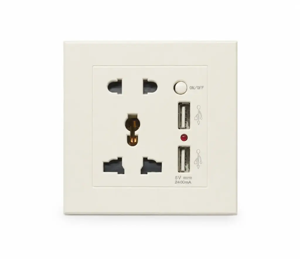 5 Pin Universal Switch Socket With 2 USB (Marc Lichte)