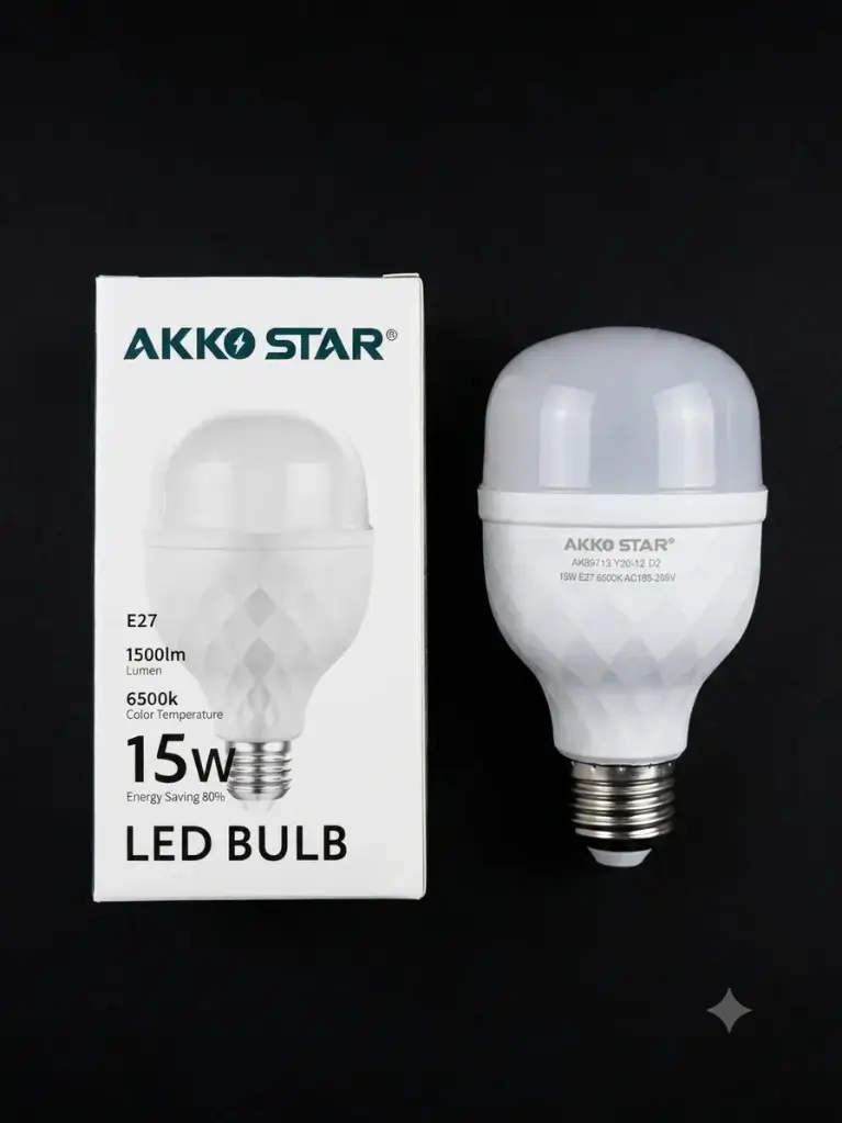 Akko Star AK89713 Led Bulb E27 15W 6500K (DAY LIGHT)