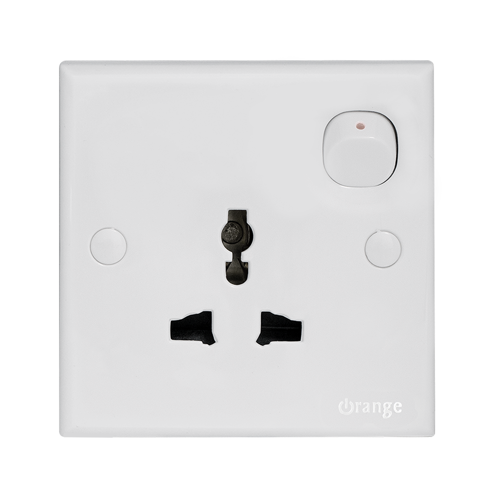 ORANGE 13A SINGLE MULTI SOCKET OUTLET (100-1100)