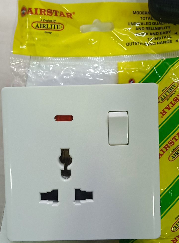 AIRSTAR 1 Gang 13A Multi Function Switch Socket With Neon