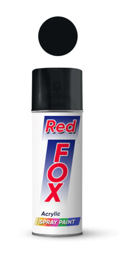 SPRAY PAINT FLAT BLACK NO.4 (REDFOX) (1BOX = 12CAN)