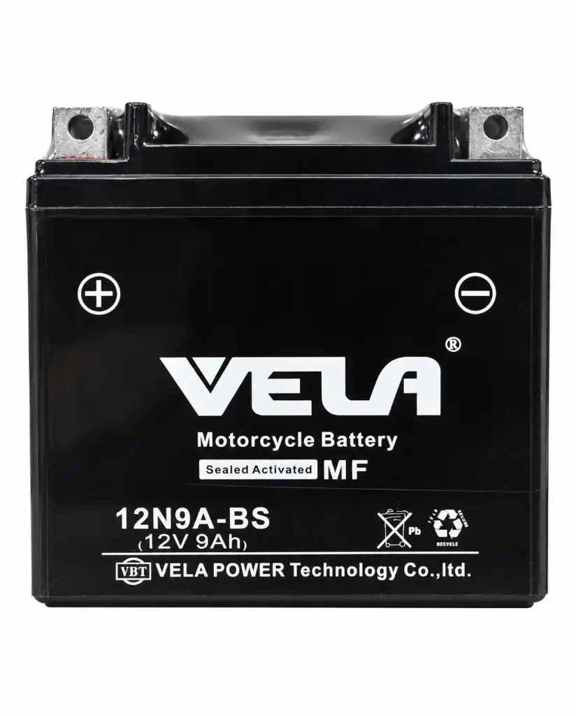 VELA Motorcycle Battery 12V 9AH (12N9A-BS) (1BOX = 8NOS)