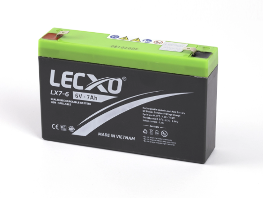 LECXO Sealed Rechargeable Battery - 6V 7AH