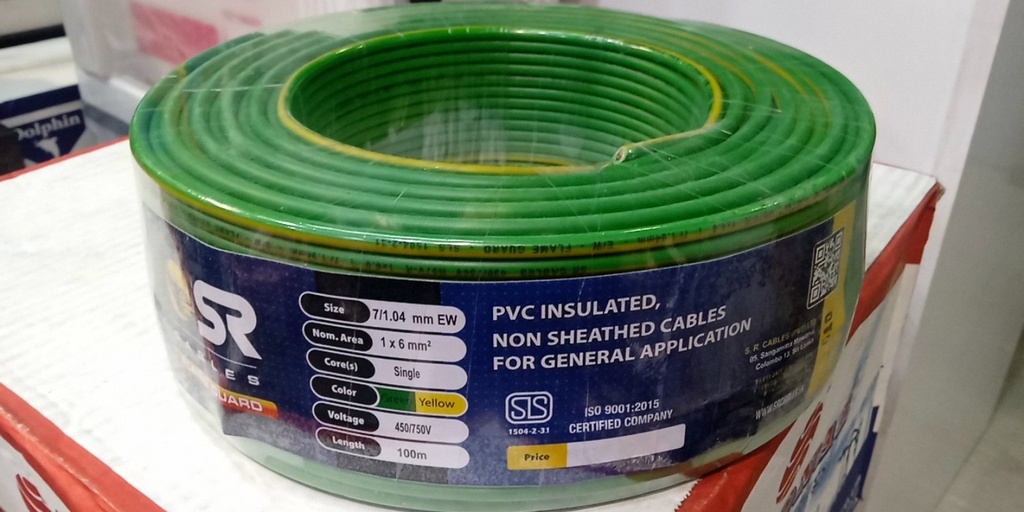 Electric Cable 6mm Green - 100 Mtr (SR)