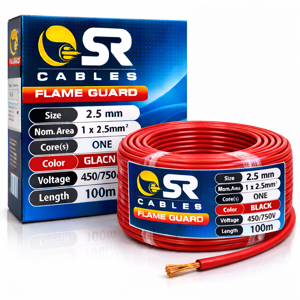 Electric Cable 2.5mm Red -100 Mtr (SR)