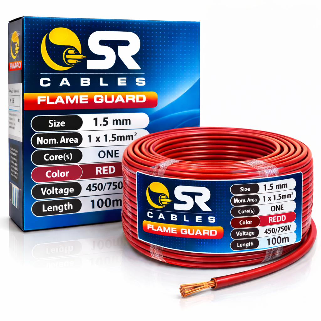 Electric Cable 1.5mm Red - 100Mtr (SR)
