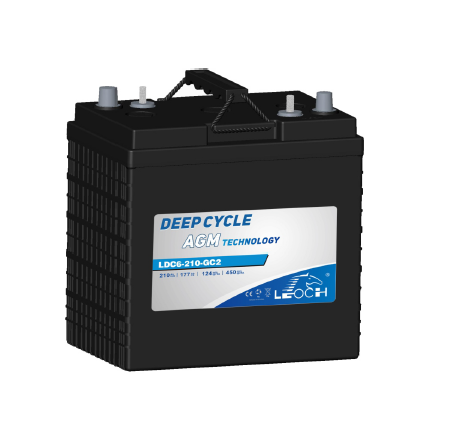 LEOCH BUGGY BATTERY 6V 210AH LDC6-210-GC2 (L-10.24 ", W-7.09",H-9.72")(MAINTENANCE FREE)(AGM TECHNOLOGY)