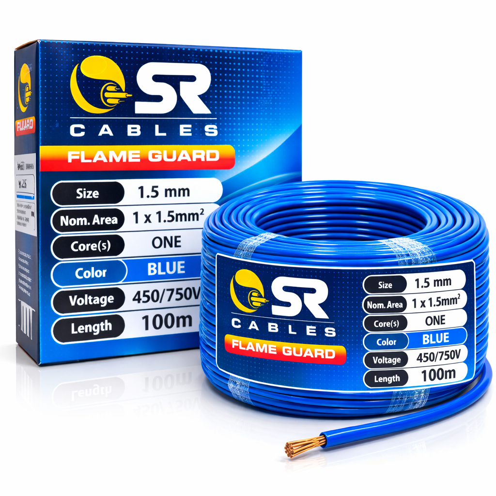 Electric Cable 1.5mm Blue - 100 Mtr (SR)