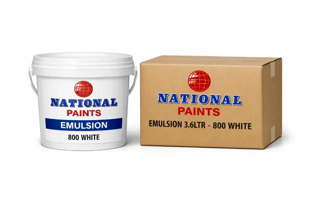 NATIONAL PAINT EMULSION 3.6LTR - 800 WHITE