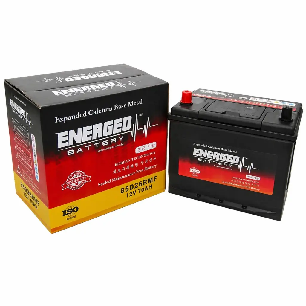 ENERGEO MF BATTERY 12V 70AH 85D26R CCA:600amp (L-10.24", W-6.81", H-8.86")
