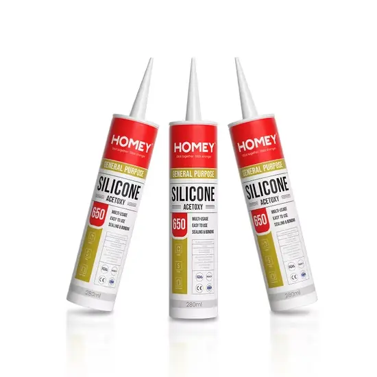 HOMEY SILICONE FAST CURE MULTI PURPOSE SEALANT (ANTI FUNGUS) 660 AS 280ML WHITE
