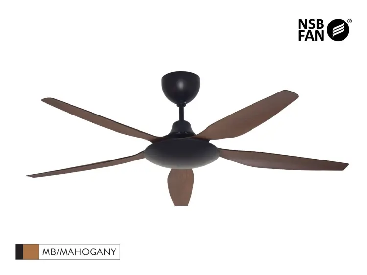 MOORE DELUXE 56" CEILING FAN (MB/MAHOGANY) WITH REMOTE CONTROL 5B