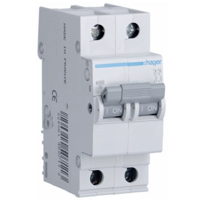 HAGER MCB 2P 6KA C 40A (MU240A)