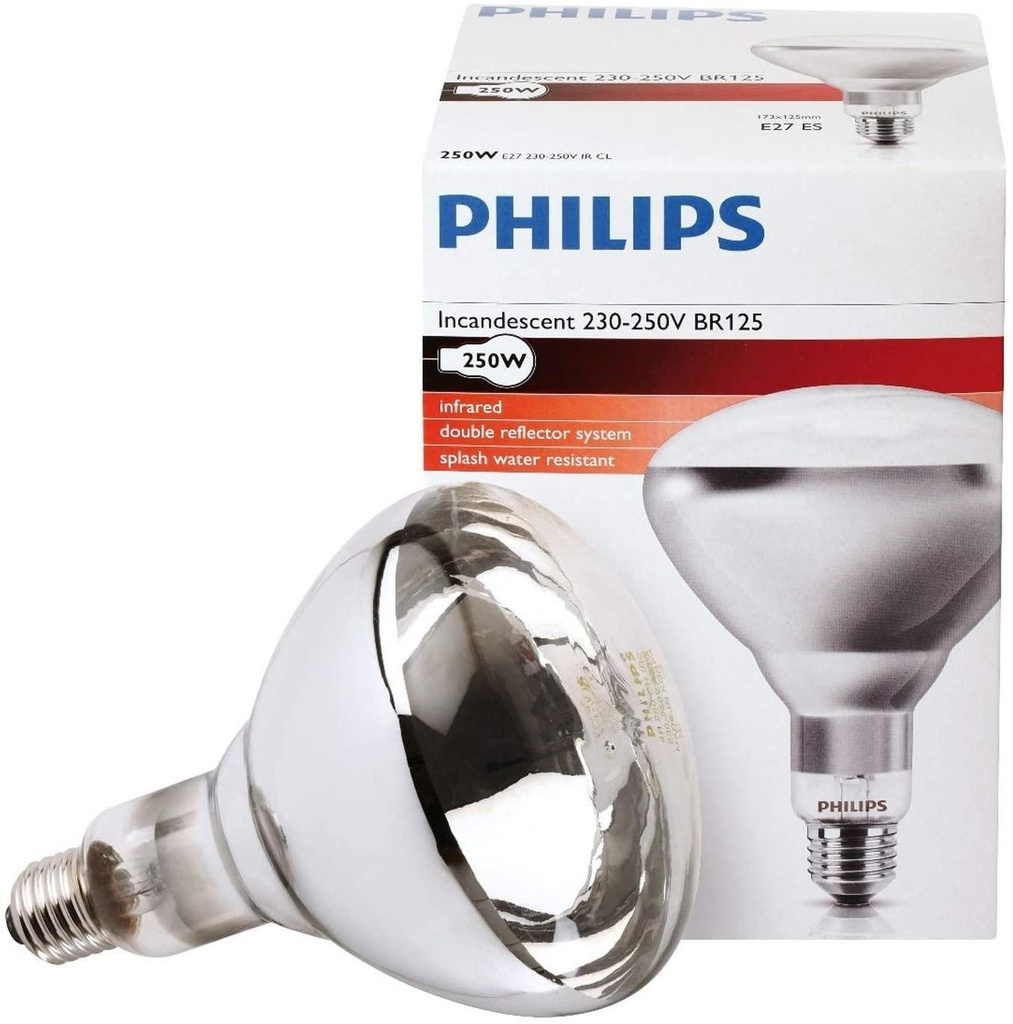 INFRARED LAMP R115 245W - CLEAR (PHILIPS)