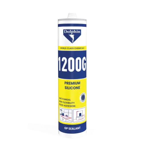 [1118] DOLPHIN WHITE SILICONE 1200G (ANTI FUNGAL) (1BOX = 24NOS)(EXPIRY: MAR 2026)