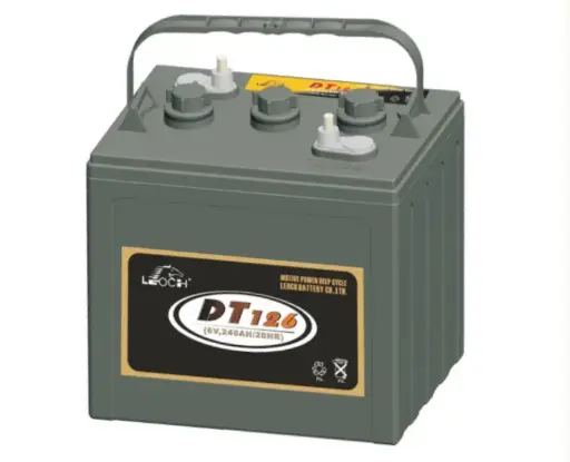 [1247] LEOCH GOLF CART BATTERY 6V 240AH (WET LEAD-ACID BATTERY) - MODEL: DT126 