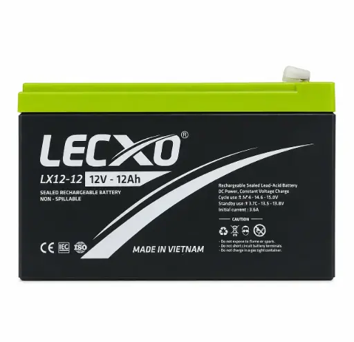 [1262] LECXO Sealed Rechargeable Battery - 12V 12AH (L-5.95", W-3.86", H-3.98")