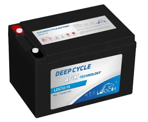 [1329] LEOCH DEEP CYCLE AGM BATTERY 12V 15AH LDC12-15 (L-5.96", W-3.92", H-3.87")