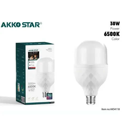 [1339] Akko Star AK54118 Led Bulb E27 30W 6500K (DAY LIGHT)