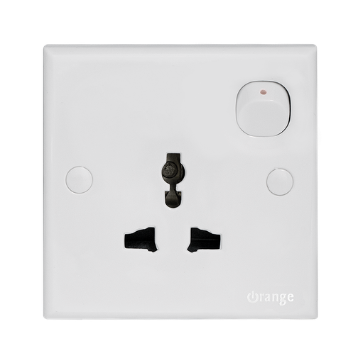 [1352] ORANGE 13A SINGLE MULTI SOCKET OUTLET (100-1100)