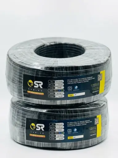 [1357] FLEXIBLE CABLE BLACK 1.5MM 3 CORE X 100 MTR (SR)