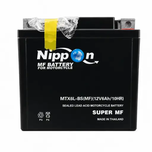 [1381] NIPPON MF Motor Cycle Battery 12V 6AH (MTX6L–BS) (1BOX = 10NOS)