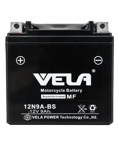 [1382] VELA Motorcycle Battery 12V 9AH (12N9A-BS) (1BOX = 8NOS)