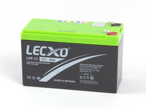 [1407] LECXO Sealed Rechargeable Battery - 12V 9AH (L-5.95", W-2.56", H-3.92")