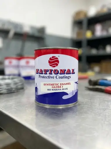 [1424] NATIONAL PAINT ENAMEL GLOSS 1LTR - 460 MARINA BLUE (1BOX = 18NOS)
