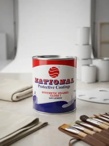 [1425] NATIONAL PAINT ENAMEL GLOSS 1LTR - 345 LEMON (1BOX = 18NOS)