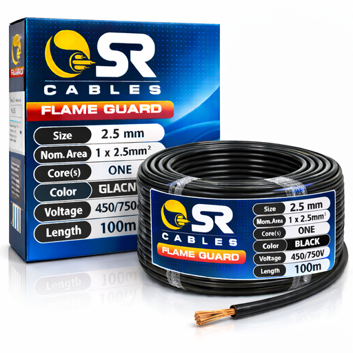 [1431] Electric Cable 2.5mm Black - 100 Mtr (SR)