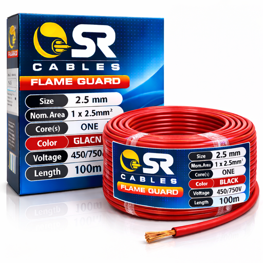 [1433] Electric Cable 2.5mm Red -100 Mtr (SR)