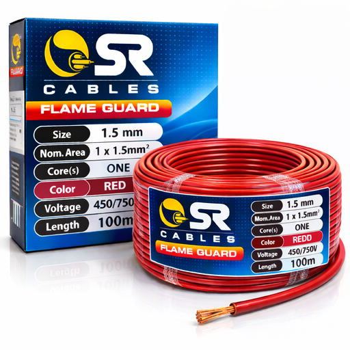 [1440] Electric Cable 1.5mm Red - 100Mtr (SR)