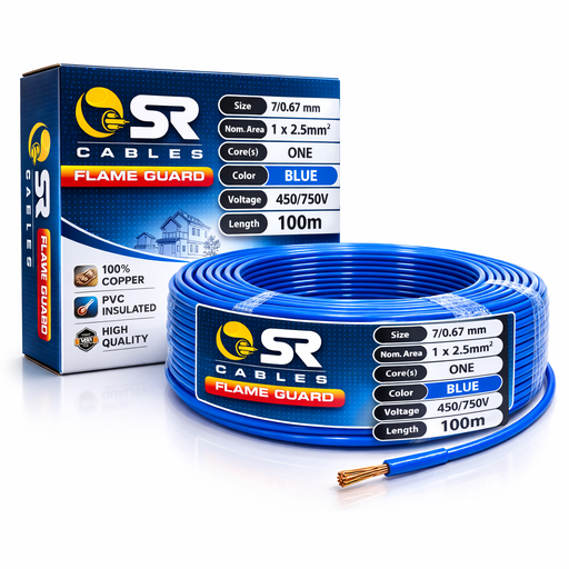 [1446] Electric Cable 2.5mm Blue - 100 Mtr (SR)
