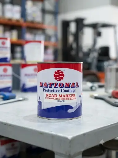 [1467] NATIONAL ROAD MARKING PAINT 1LTR - BLACK