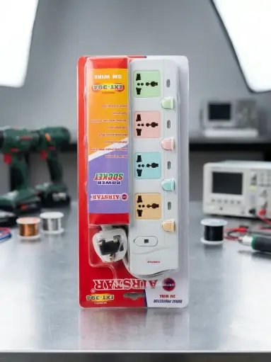 [1526] AIRSTAR 4 GANG POWER EXTENSION SOCKET EXT394 3M