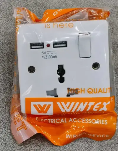 [1534] WINTEX 13A MULTI SOCKET SWITCH WITH VZ0321 2USB