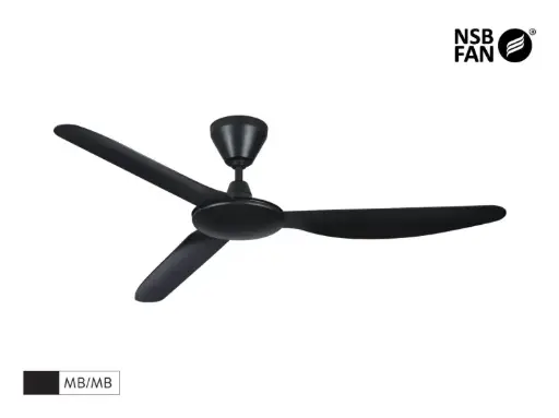 [1562] NSB CEILING FAN MATT BLACK – VEERA 60" WITH REMOTE CONTROL 3B