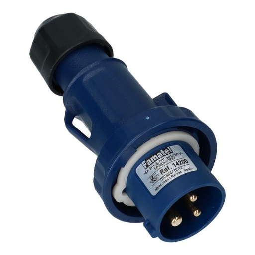 [1126] Industrial Plug IP67 240V 16A 2P+1 - Plug Male (14200 FAMATEL BRAND)(Country of Origin Spain)